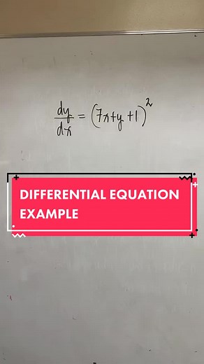 Solving a Differential Equation Example in Calculus