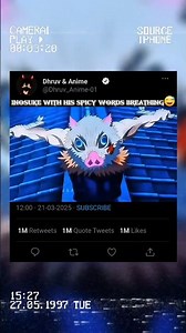 Inosuke with his spicy word breathing 😅 #anime #otaku #shortsfeed #jjk