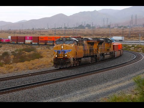 Trains in the Rain around Cabazon August 28th, 2025