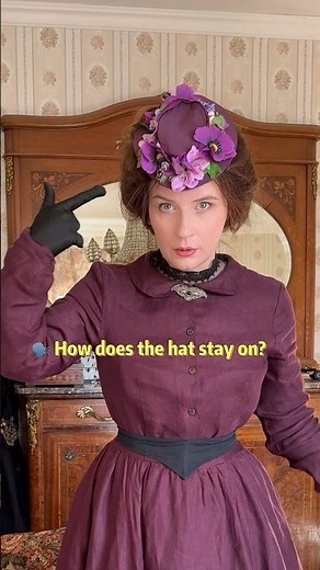 How does the hat stay on? Hat pin #victorian #historical