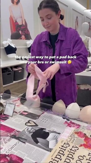 The easiest way to put pads back into your bra or swimsuit!