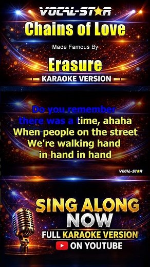 Chains of Love - Erasure KARAOKE #karaoke #karaokeversion #instrumental