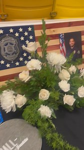 Tribute to fallen officer Eric Estrada inside the Spectrum at USU where his funeral services will be held this morning. I’ve LIVE with coverage on KSL 5 TV | Brian Carlson
