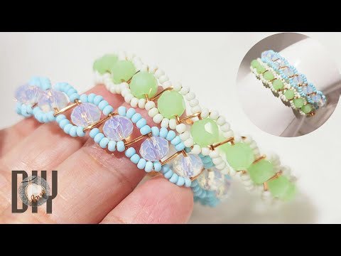 How to make bracelets | braid 3 wire | beads with holes | fast and simple | DIY 948
