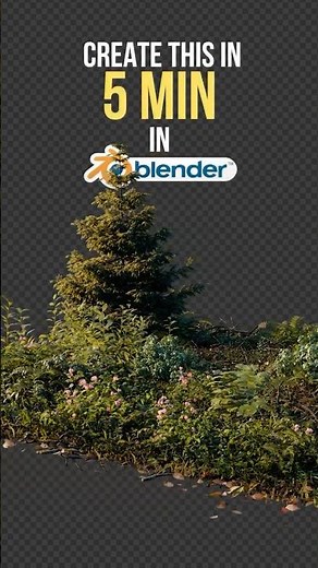 How to Create Realistic Plants in Blender in 5 Minutes 🌿 + Free Assets #blender #blender3d