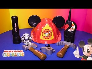 Unboxing the Mickey Mouse Fire and Rescue and Fireman Tools Playset