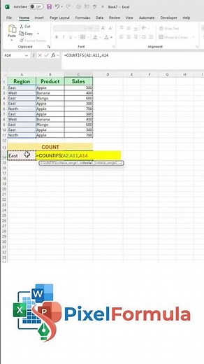 How to use COUNTIFS Function #excel #countifs