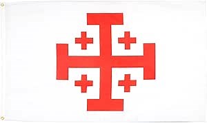 AZ FLAG - Order Of The Holy Sepulchre Of Jerusalem Flag - 3x5 Ft - 100D Polyester Catholic Banner with Two Metal Grommets - Fade Resistant - Vivid Colors - 3' x 5' Feet - 150x90 Cm