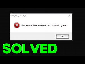 [FIX] ERR_FIL_PACK_1 Game error. Please reboot and restart the game - GTA 5 Error Fix Easy Guide