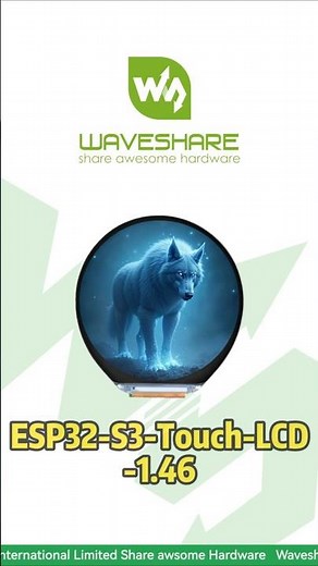 ESP32-S3-Touch-LCD-1.46,Powerful ESP32-S3 for HMI,Integrated 6-Axis IMU Sensor,Speaker & Microphone