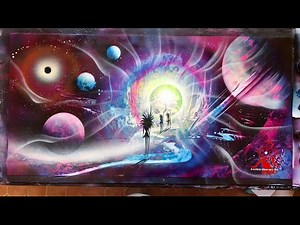 In Deep Space Spray Paint Art