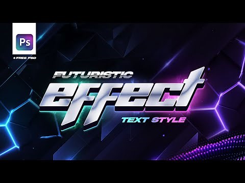 EASY 3D Futuristic Text Effect in Photoshop (FREE TEMPLATE) - Tutorial by EdwardDZN
