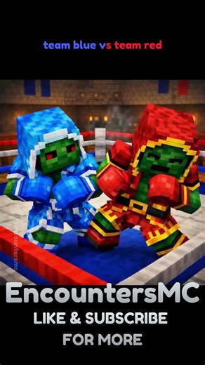 minecraft boxing: team blue vs team red