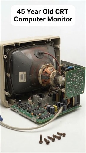 Inside A 45-Year-Old Rusty CRT Monitor! 🖥️ Vintage Computer Teardown