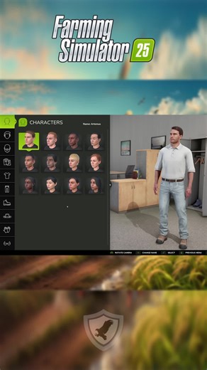 Wardrobe Options in Farming Simulator 25