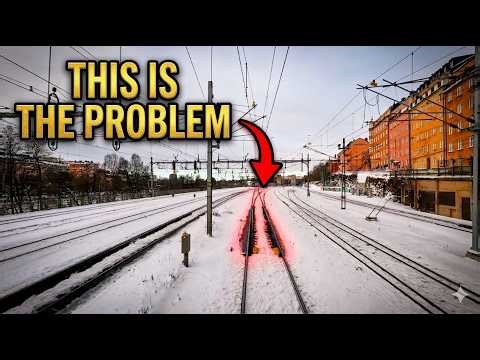 TROUBLESOME WINTER TRAIN TRIP - 4K Train Driver's View (Stockholm to Borlänge)