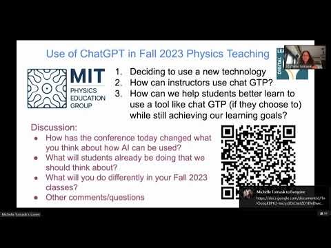 The Impact of chatGPT talks (2023) - Dr Michelle Tomasik (MIT)