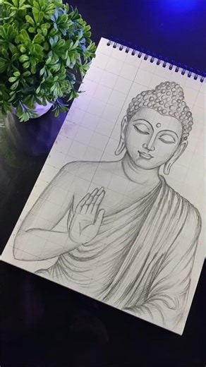 Goutam buddha easy drawing 🌟❤️ #buddha #art #drawing #shorts #artist #god