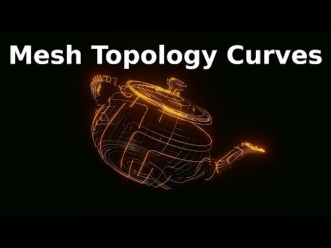 Abstract Graphics: Mesh Topology Curves with Geometry Nodes || Blender 4.0 || - Tutorial