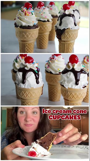 Delicious Ice Cream Cone Cupcakes Tutorial