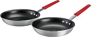 Tramontina Aluminum Nonstick Restaurant Professional 2-Piece 10" Fry Pan Set, Satin