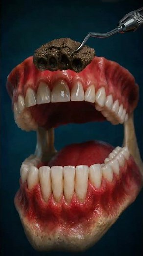 Calculus Bridge Removed as One Whole Piece #shorts #satisfying #dental
