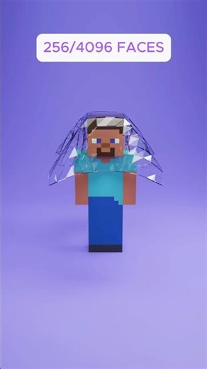 Blender 3D Cloth Simulation in Minecraft #blender #minecraft #3danimation