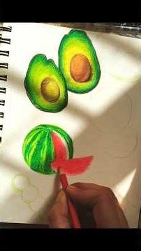 Coloring Green Fruits: Part 2🍉 | Realistic watermelon with Color Pencils