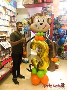 It’s all monkey business at our store in #Bandra!  Check out the talented Sheldon Barrid (Balloon artist, PARTY HUNTERZ) spin up a beautiful Balloon Bouquet!  #love #birthdays #events #decorations | PARTY HUNTERZ | Facebook