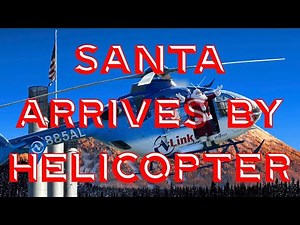 Santa Arrives By Helicopter For Christmas - [4K]