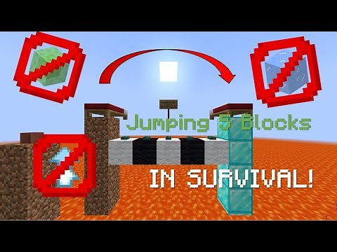 How to do a REAL 5 block jump in a normal Minecraft SURVIVAL WORLD! (no tricks or glitches)