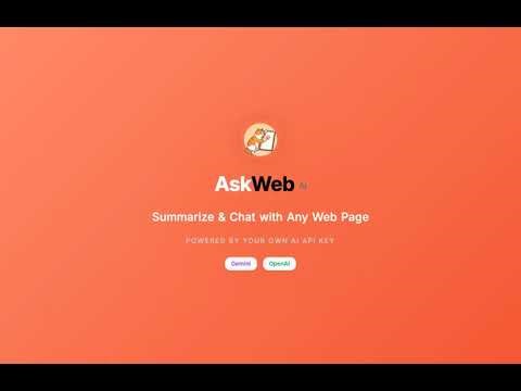 AskWeb AI: Summarize & Chat with Any Page