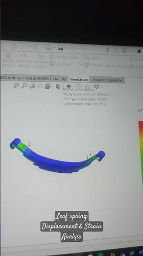 Leaf Spring Simulation | #solidworks #simulation