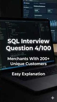 SQL Interview Question 4/100 | Merchants With 200+ Customer #dataanalytics #sql