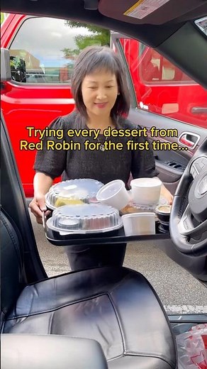 Trying every dessert from Red Robin for the first time… #food #eating #mukbang