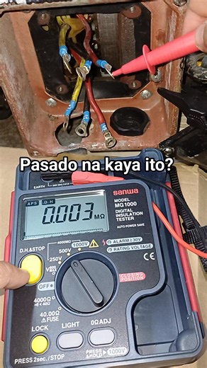 Insulation resistance testing induction motor three phase for Water pump #electrician #control #power #technician #Switch #wiring #engineering #outlet #diy #electrical | Electricians Guide