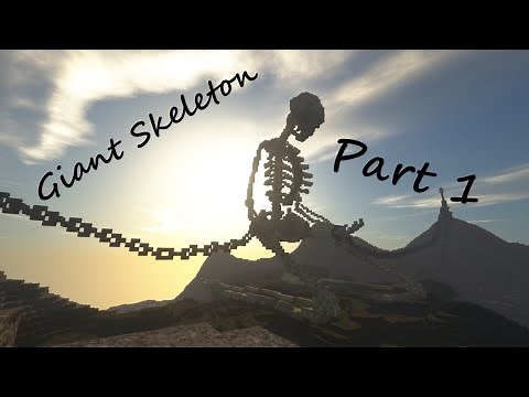 Minecraft-Giant Skeleton Build-Part 1-How to make the skull!