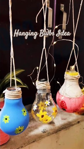 Hanging Bulbs Idea!💫 #shorts #craft #artandcraft #art #trending