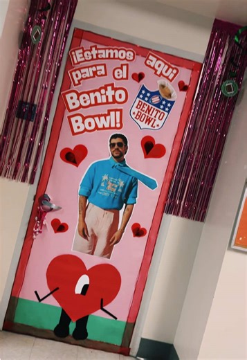 Over here doing my civic duties as your local Spanish teacher and getting the people excited for the @Bad Bunny concert that’s coming up in February! I guess some people are going to play football or something, but I know what I’m tuning in for! 😭 😭 😭 . . . Throwing a #benitobowl party and need some cute earrings, I’m your gal! 😉 . . . Also, please tag Benito— maybe he’ll bring me to the “concert” hahahaha 😂😂😂 . . . #badbunny #benito #Super Bowl #badbunnypr