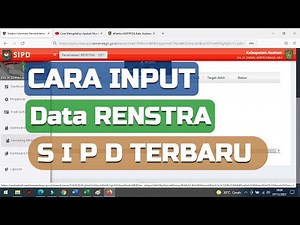 Update Cara Input Data Renstra di SIPD Format Terbaru