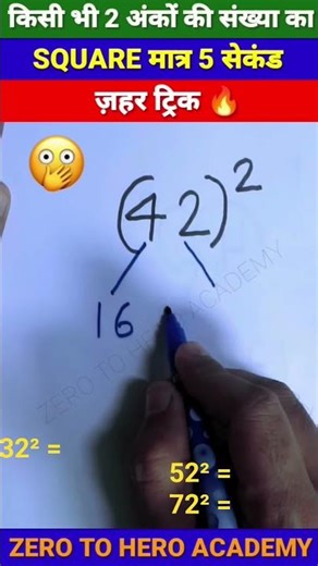 Trick To find Square of Two digit Number