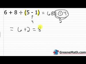 Pre-Algebra Lesson #16 The Order of Operations with Whole Numbers | PEMDAS