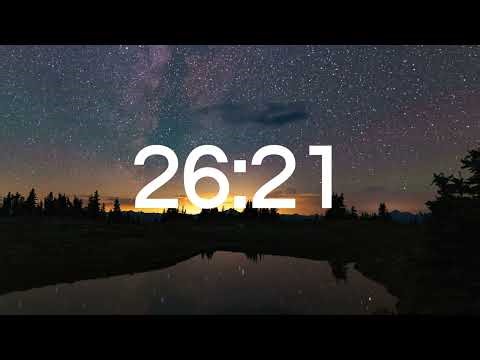 30 min Countdown Timer with Sound and Mountain Lake Time Lapse