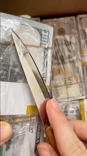 Unboxing fresh $100,000 cash stacks. That plastic wrap sound! 🤤✂️