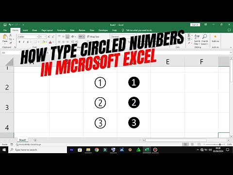 How type Circled Numbers in Microsoft Excel