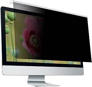 MOSISO 25-27 inch Computer Privacy Screen Filter, Hanging Removable Acrylic Screen Protector Anti Glare Eye Protection for Diagonal 25,25.5,26.5,27 inch 16:9 Aspect Ratio Widescreen Desktop PC Monitor