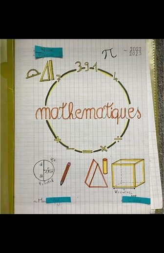 5 idées de page de garde pour les Maths (Pinterest)