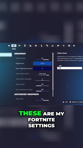 Lo Quan on Instagram: "Fortnite PS5Max FPS & Brightness Settings for Console! #iamqueezy #gaming #fortnite #reels"