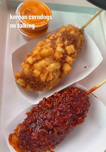 Korean Corndogs Mukbang: Enjoy No-Talk Eating Show