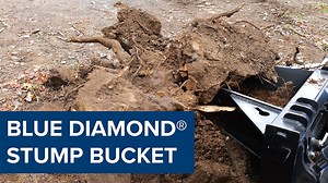 Check out our latest video, featuring the Blue Diamond® Stump Bucket! With the stump bucket, you'll have a powerful pry bar on the front of your skid steer! | Blue Diamond Attachments | Facebook